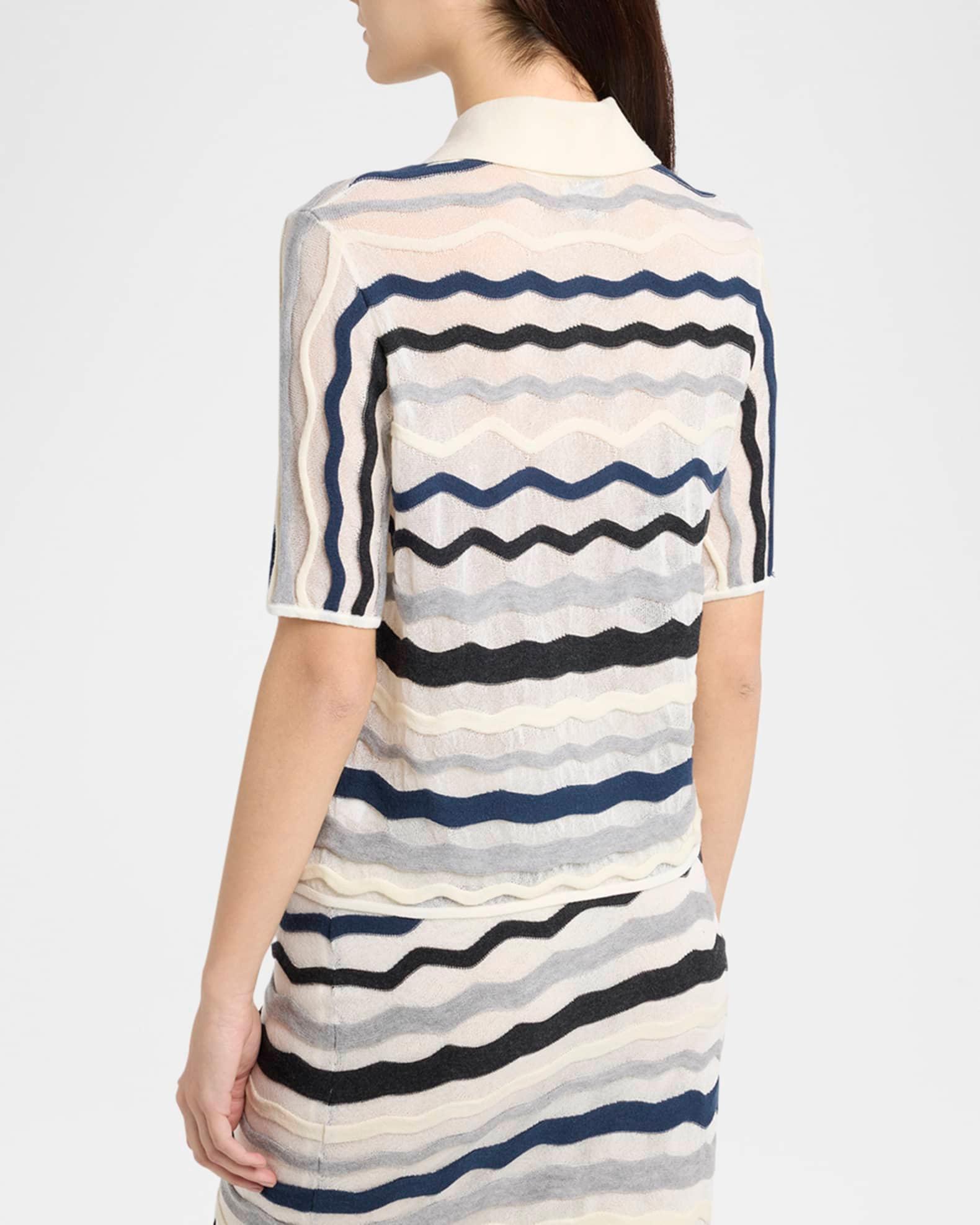 Zigzag Striped Knitwear Top Product Image