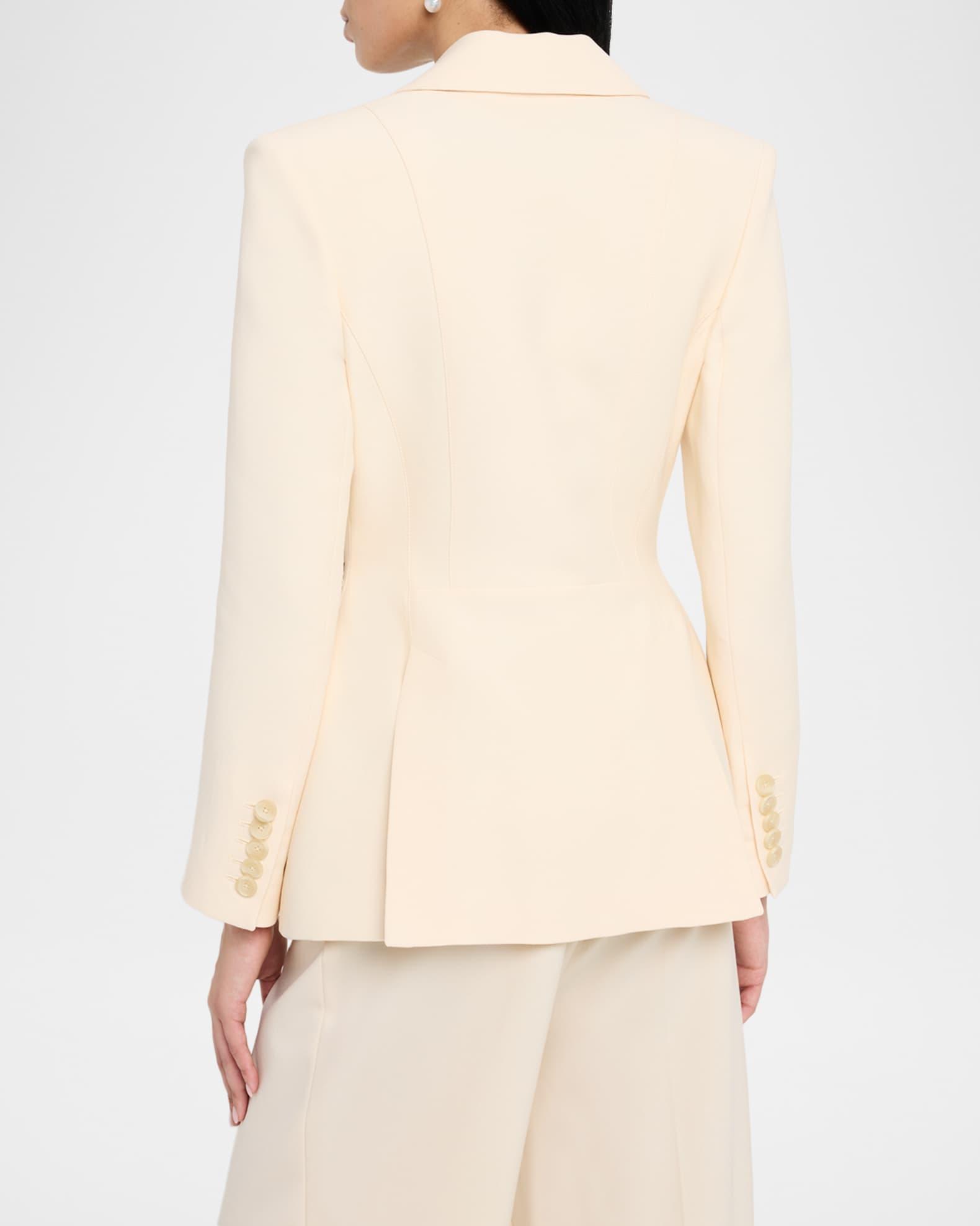 Bianca Flower Embroidered Single-Breasted Blazer Product Image