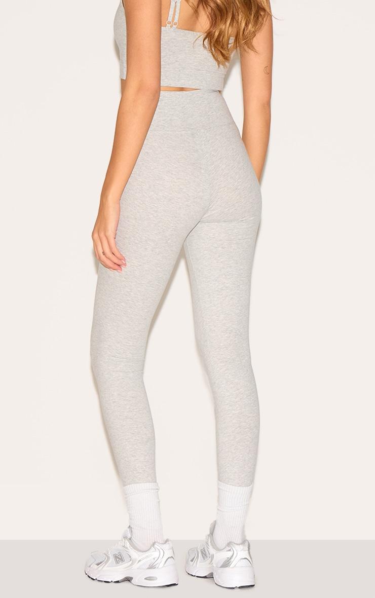 Ash Grey Sculpt Wrap Waist Gym Leggings Product Image