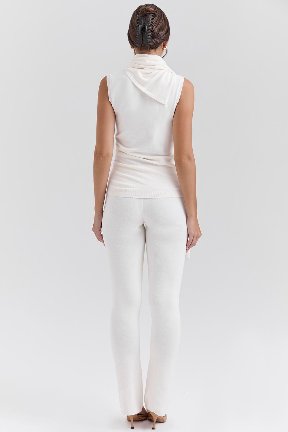 Wren  ivory cashmere slim cigarette pants Product Image