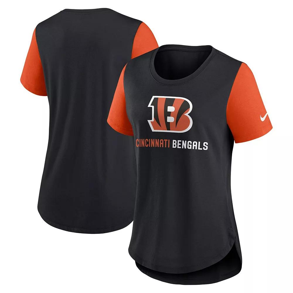 Womens Nike Cincinnati Bengals Team Nod Tri-Blend Fashion T-Shirt Product Image