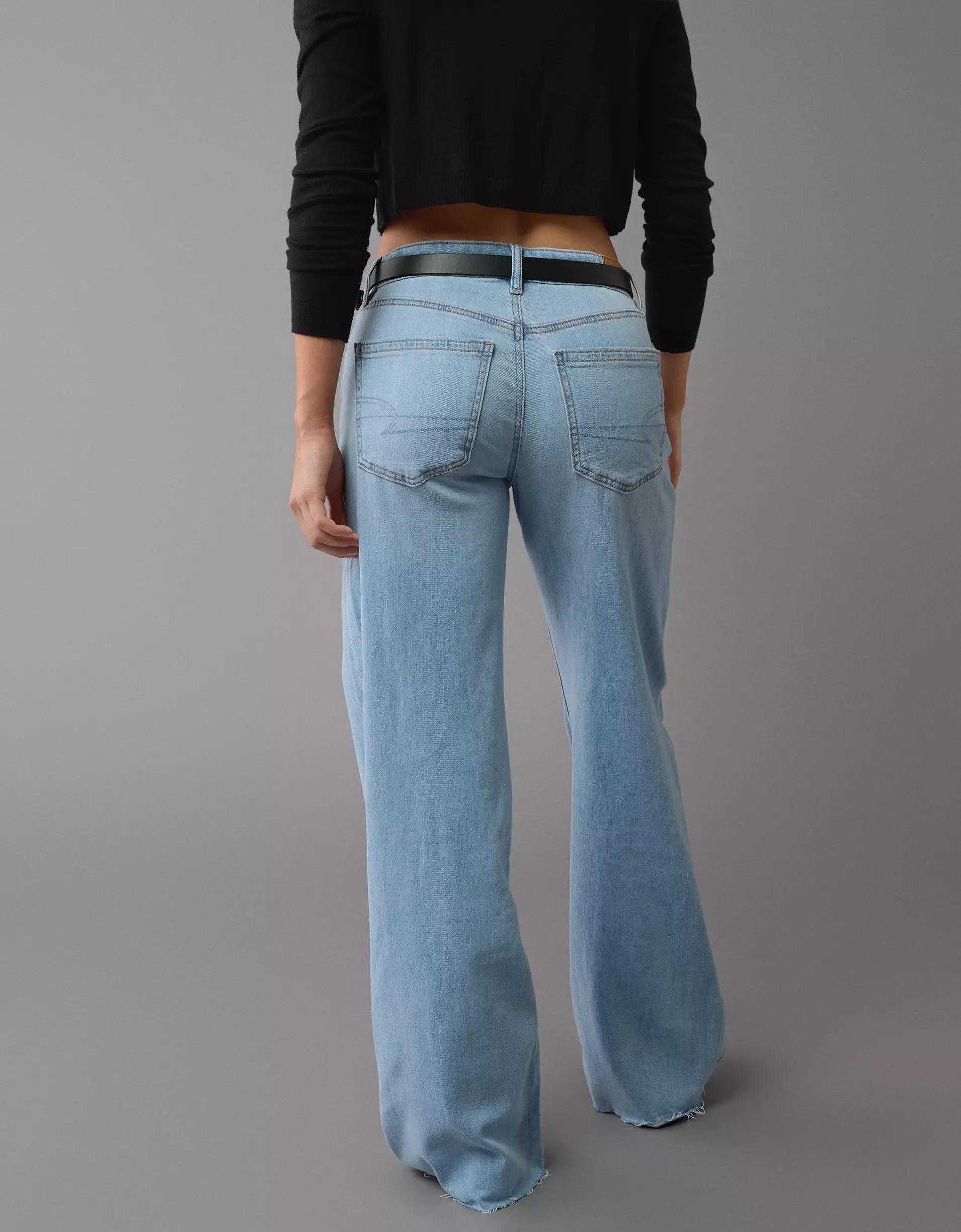 AE Dreamy Drape Stretch Low-Rise Baggy Wide-Leg Jean Product Image