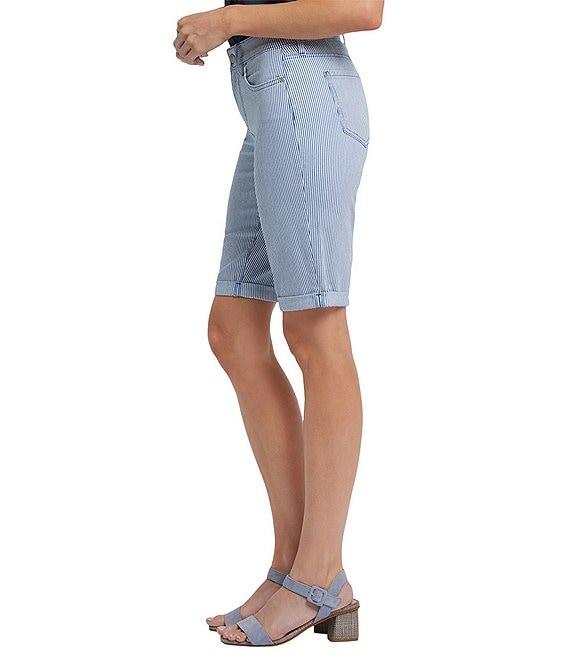 NYDJ Briella Stripe Print Lift Tuck® Denim Shorts Product Image