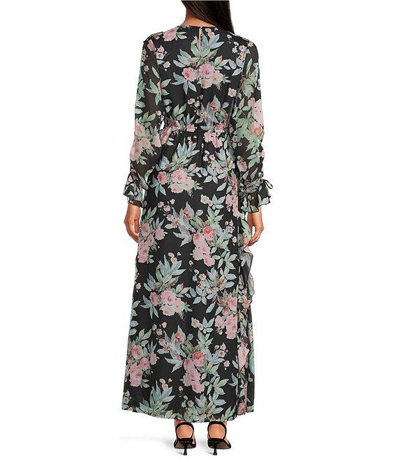 Layered With Love Luna Floral Printed Chiffon Maxi Dress Product Image