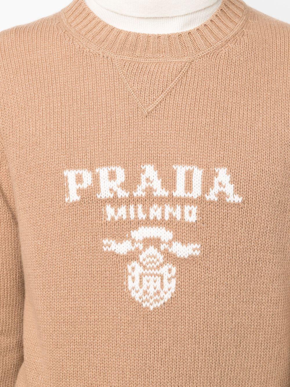logo-intarsia cashmere-wool jumper Product Image