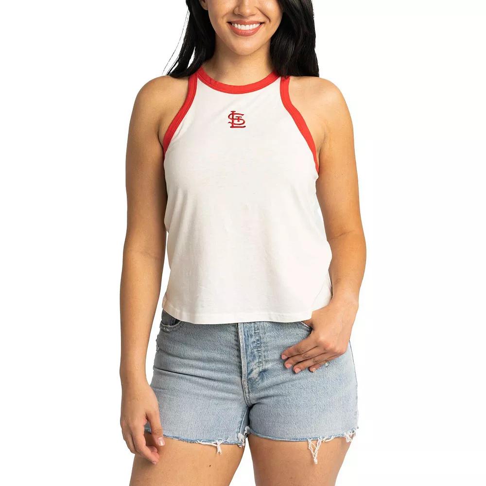 Women's Lusso White St. Louis Cardinals Jane Tank Top,  Product Image