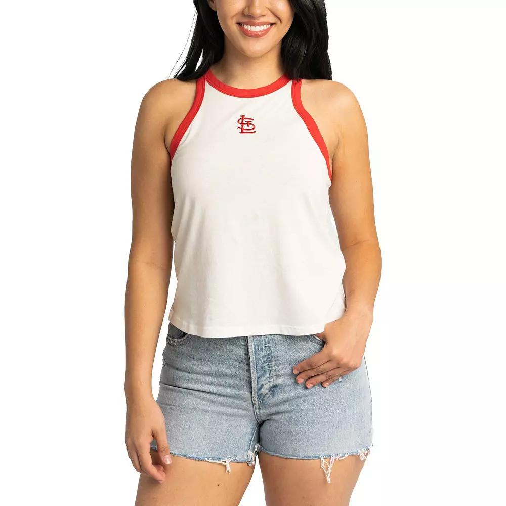 Women's Lusso White St. Louis Cardinals Jane Tank Top,  Product Image