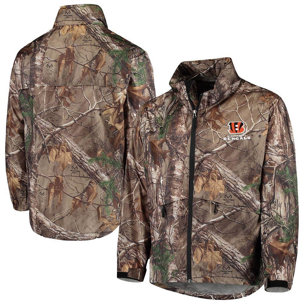 Men's Dunbrooke Realtree Camo Cincinnati Bengals Circle Sportsman Waterproof Packable Full-Zip Jacket, Size: Large, Green Product Image