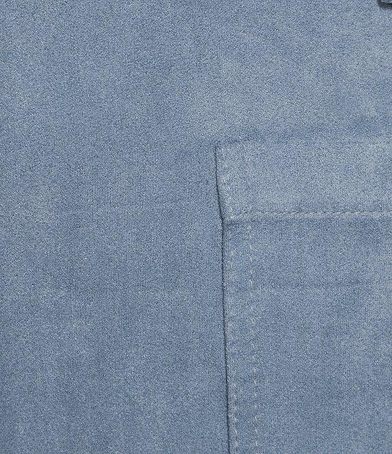 Skies Are Blue Plus Faux Suede High Waist Patch Pocket Wide Leg Pants Product Image