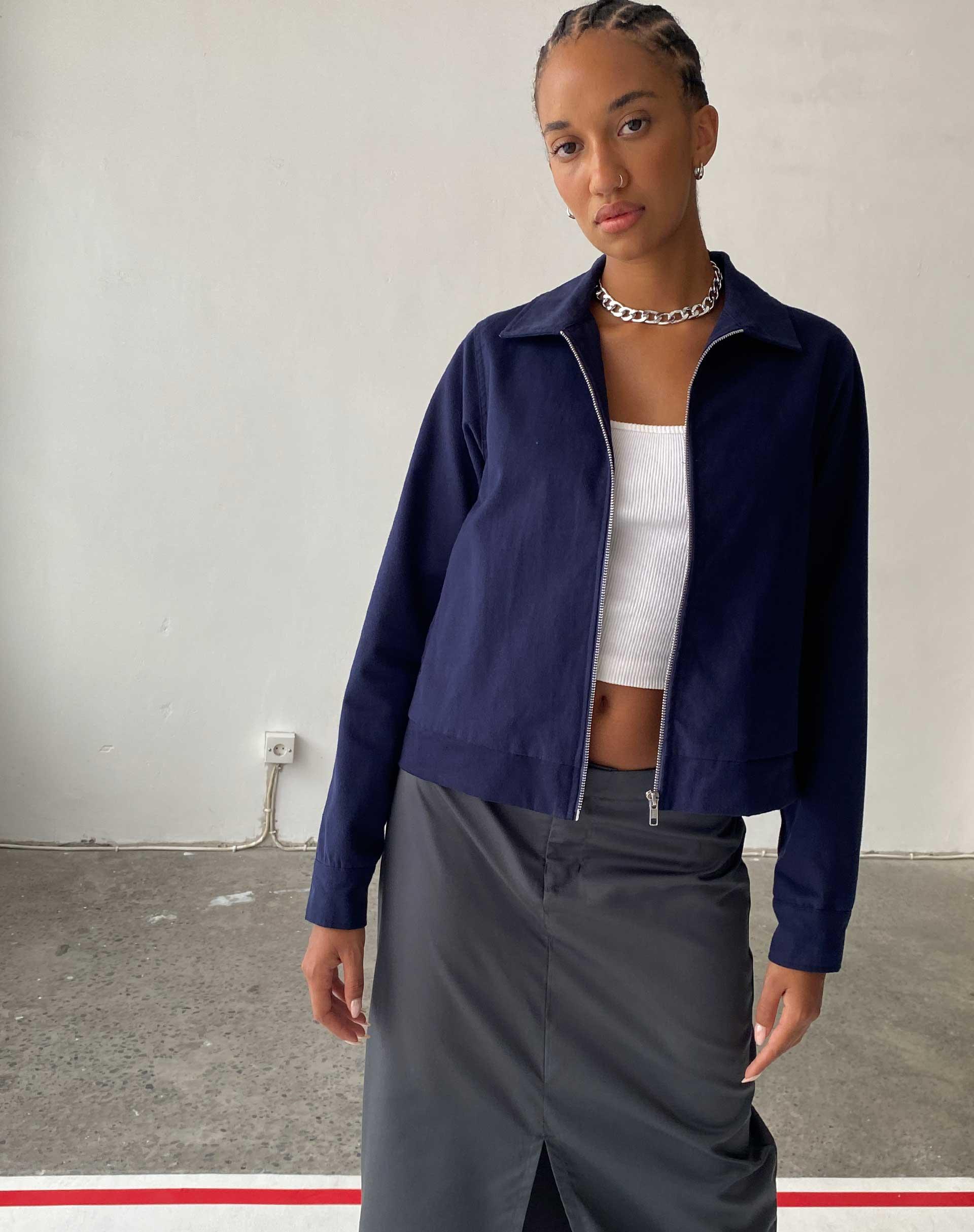Tumbas Jacket in Navy Product Image