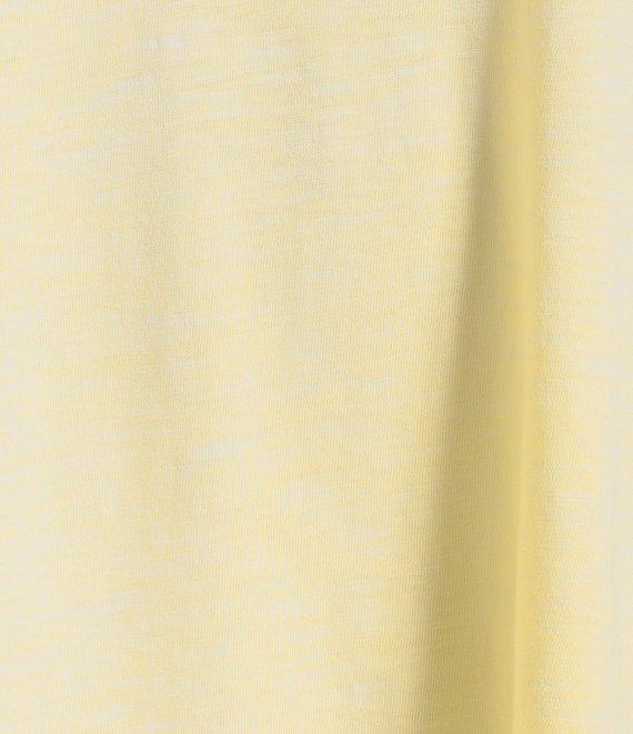 Westbound Petite Size 3/4 Sleeve V Neck Collared Slub Knit Top Product Image