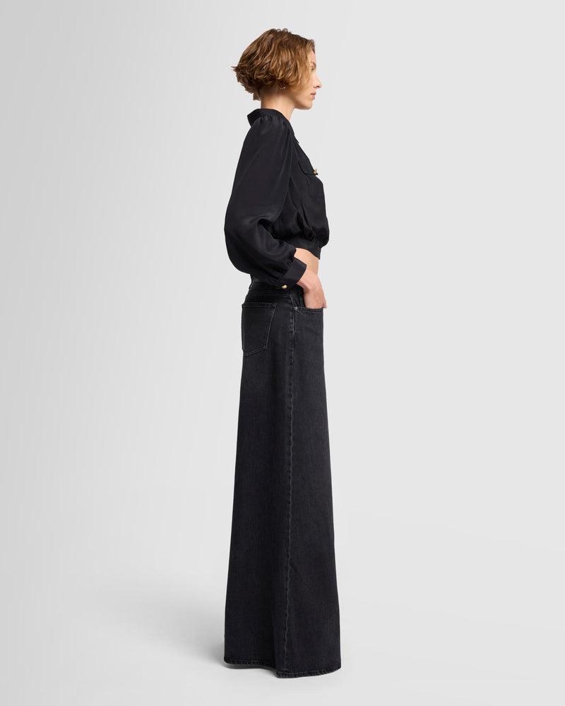 Silk Cropped Blouse Product Image