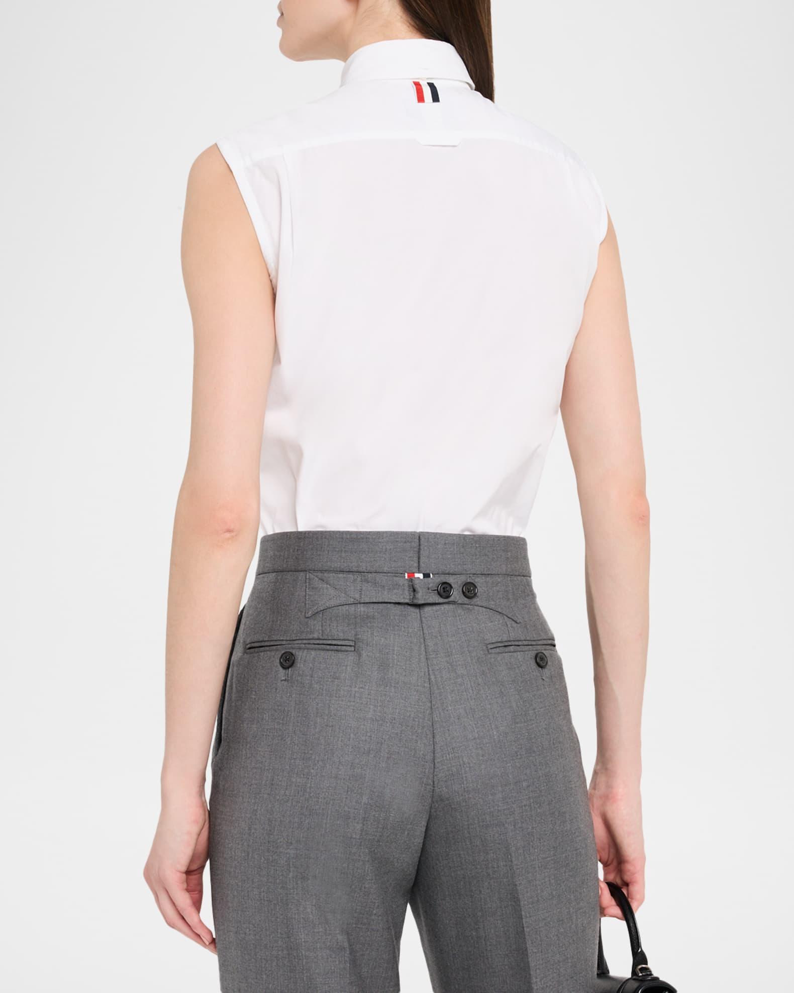 Sleeveless Poplin Button-Down Shirt Product Image