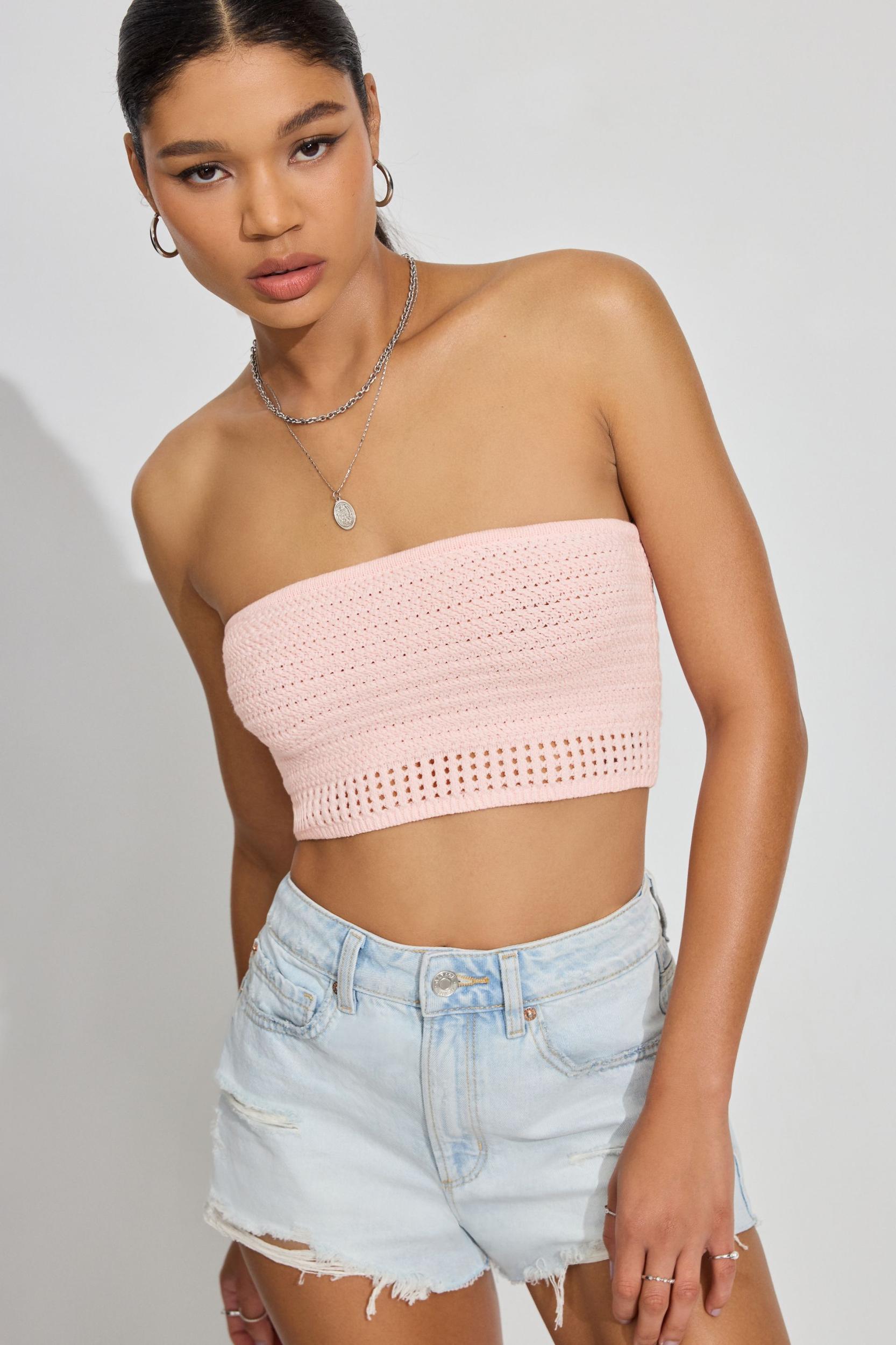 Linen Smocked Tube Top Product Image
