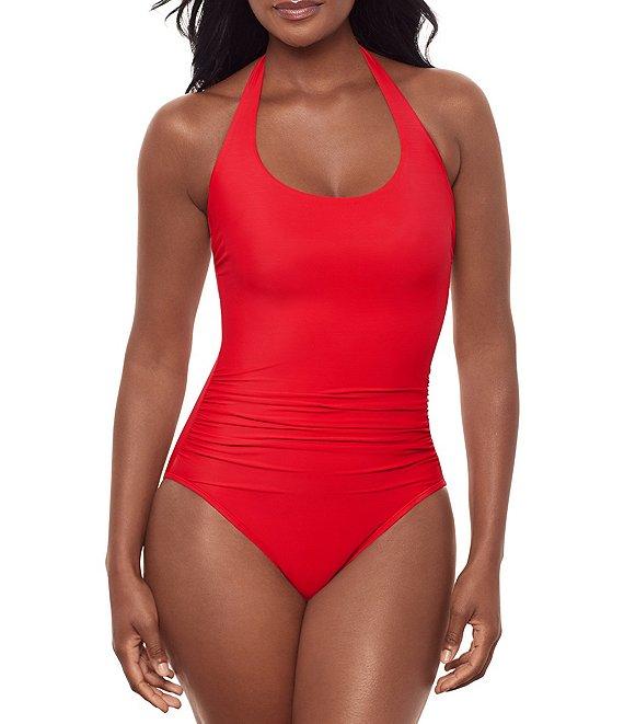 Miraclesuit Rock Solid Utopia Halter Tie Neck Underwire One Piece Swimsuit Product Image