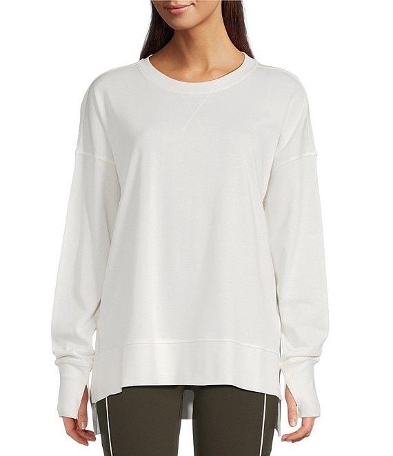 Sweaty Betty After Class Organic Cotton Blend Crew Neck Long Sleeve Longline Sweatshirt Product Image