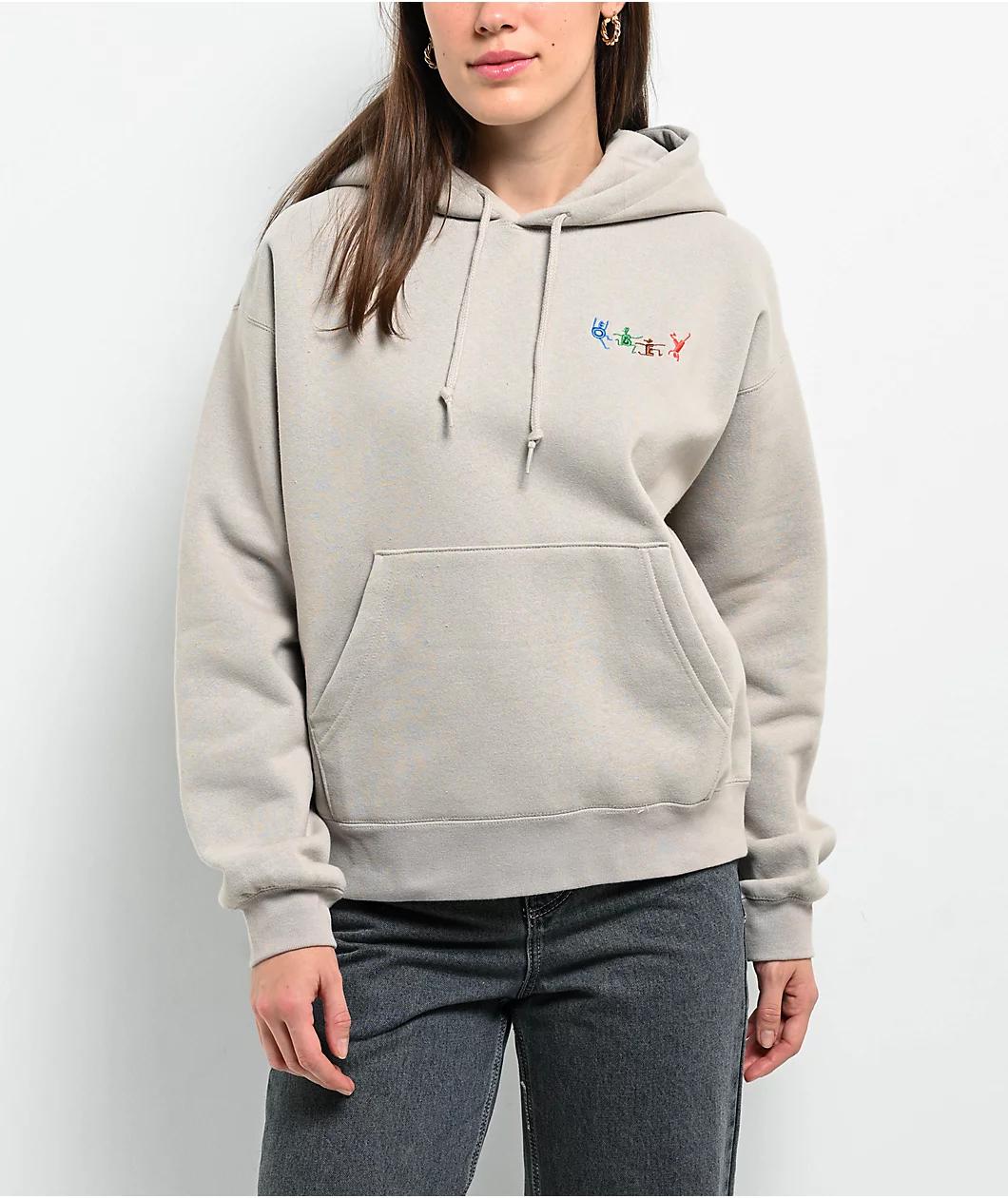 Obey Play Silver Grey Hoodie Product Image
