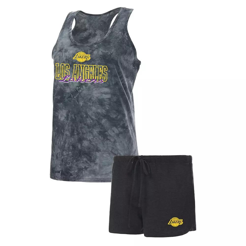 Women's Concepts Sport Charcoal Los Angeles Lakers Billboard Tank Top & Shorts Sleep Set,  Product Image