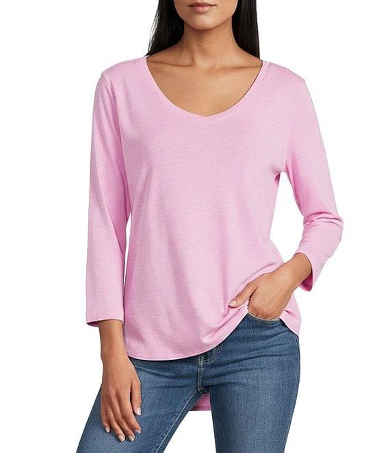 Tommy Bahama Ashby Isles Slub Rib V-Neck 3/4 Sleeve Tee Product Image