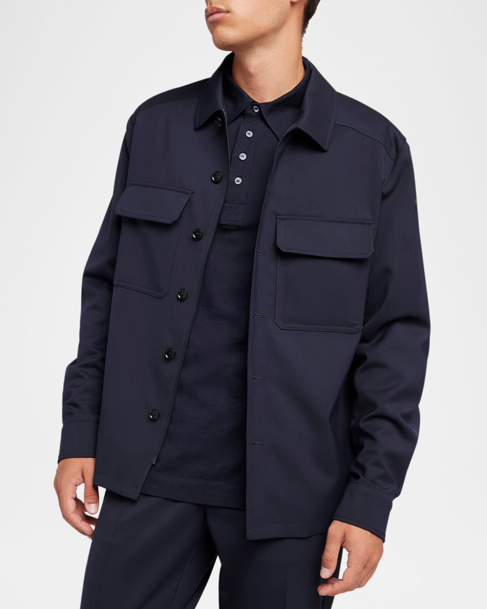 Men's Two-Pocket Casual Button-Down Shirt Product Image