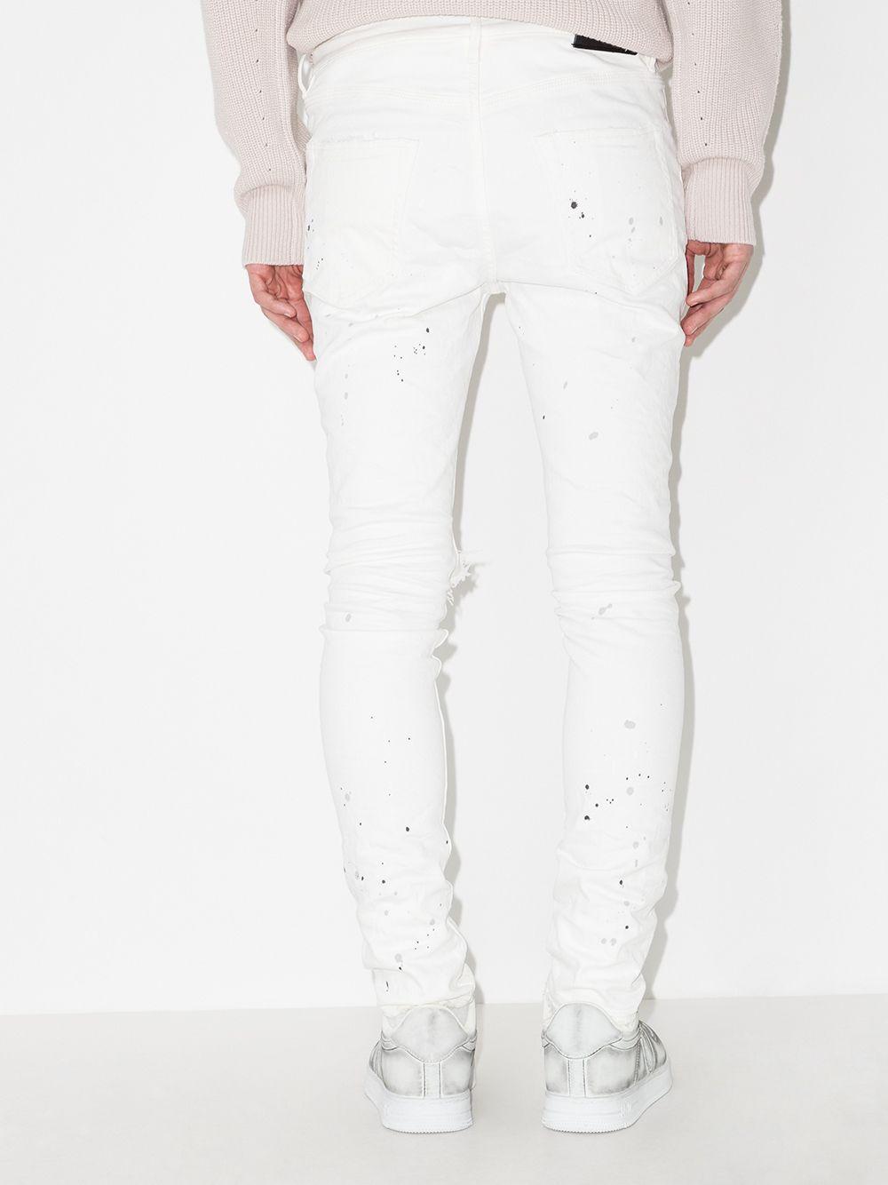 paint splatter-print skinny-cut jeans Product Image
