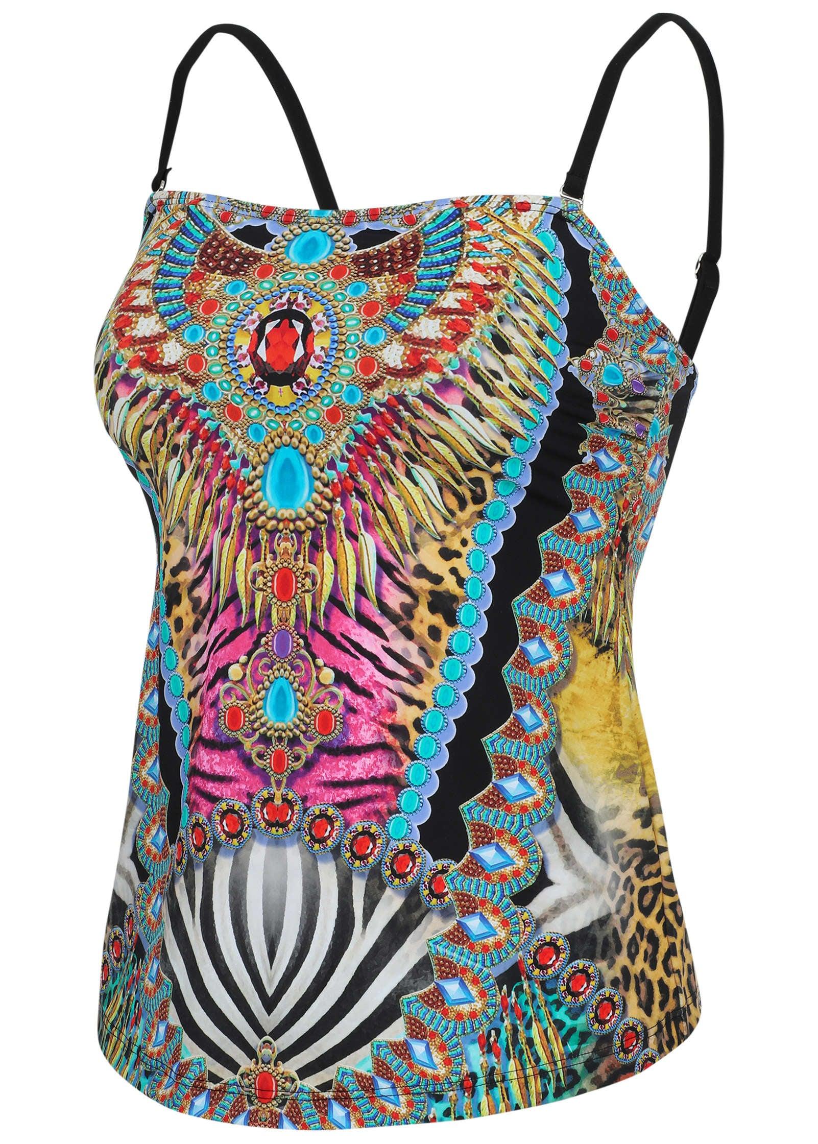San Juan Bandeau Tankini - Mirrored Jungle Product Image