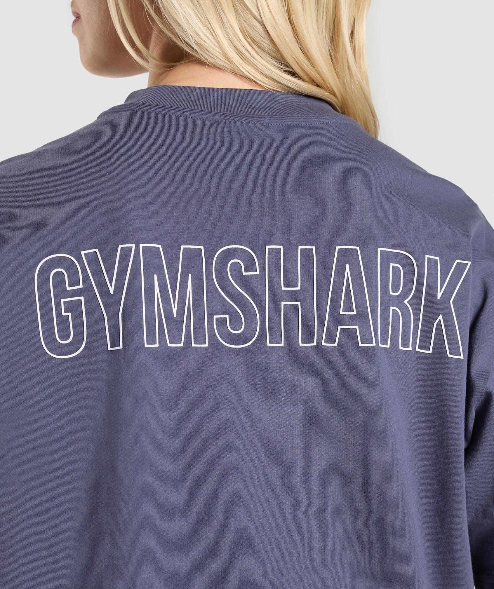 Gymshark Trace Graphic Oversized T-Shirt - Weighted Purple Female Product Image