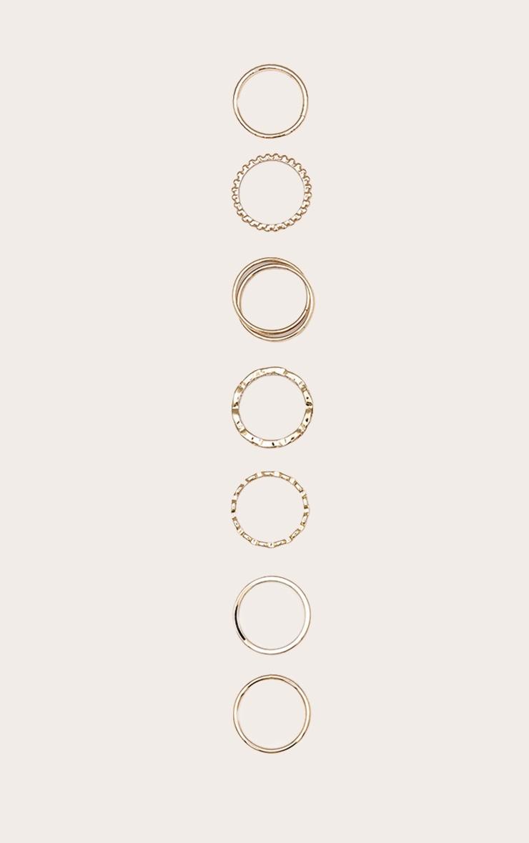 Gold Assorted Pack of 8 Dainty Rings Product Image