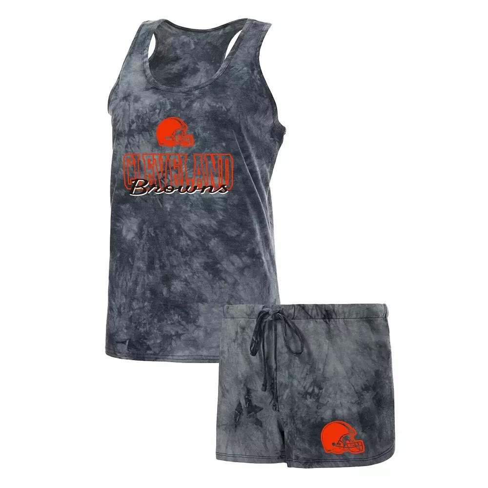 Women's Concepts Sport Charcoal Clemson Tigers Billboard Tie-Dye Tank Top and Shorts Sleep Set, Size: Medium Product Image