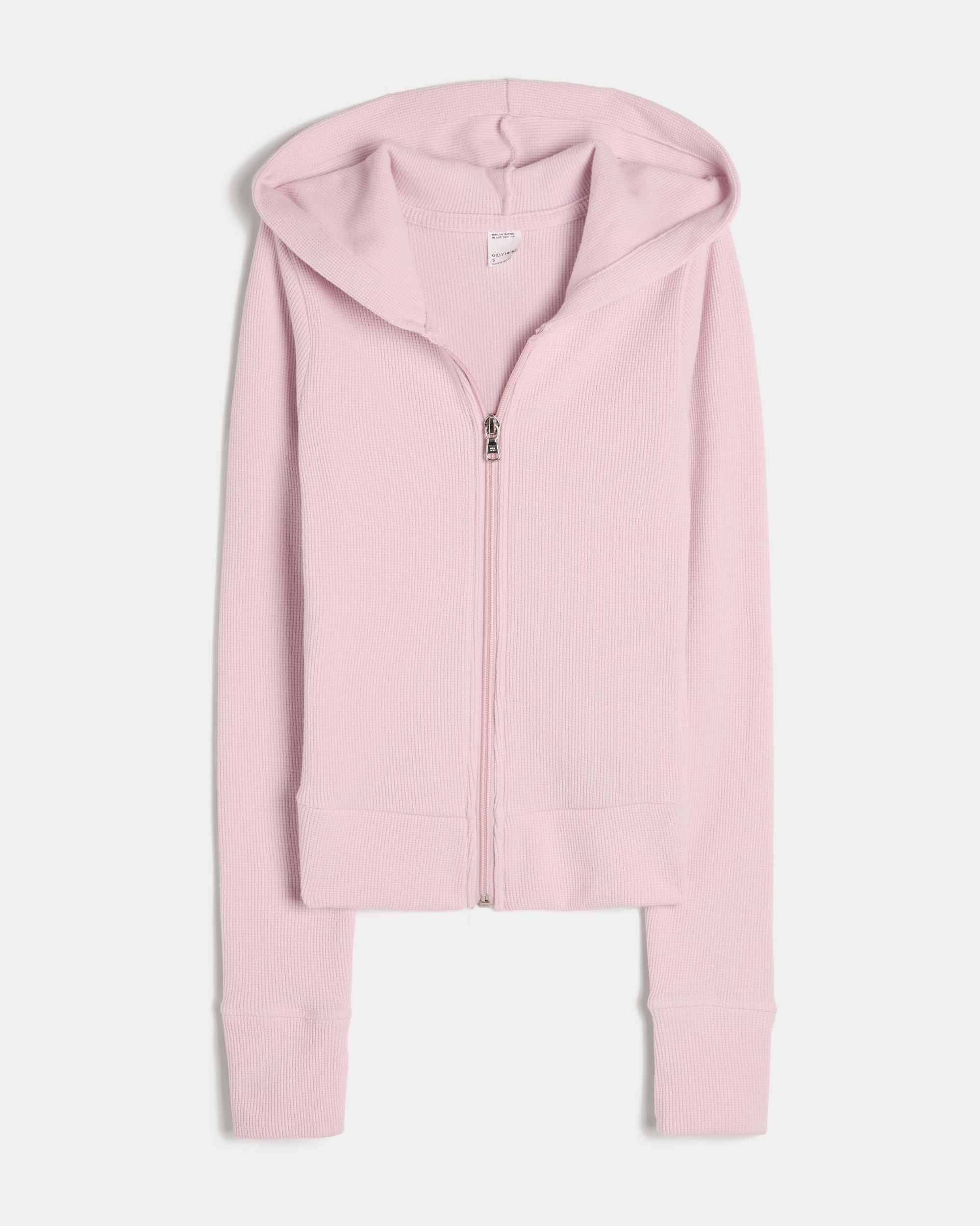 Gilly Hicks Waffle Zip-Up Hoodie Product Image