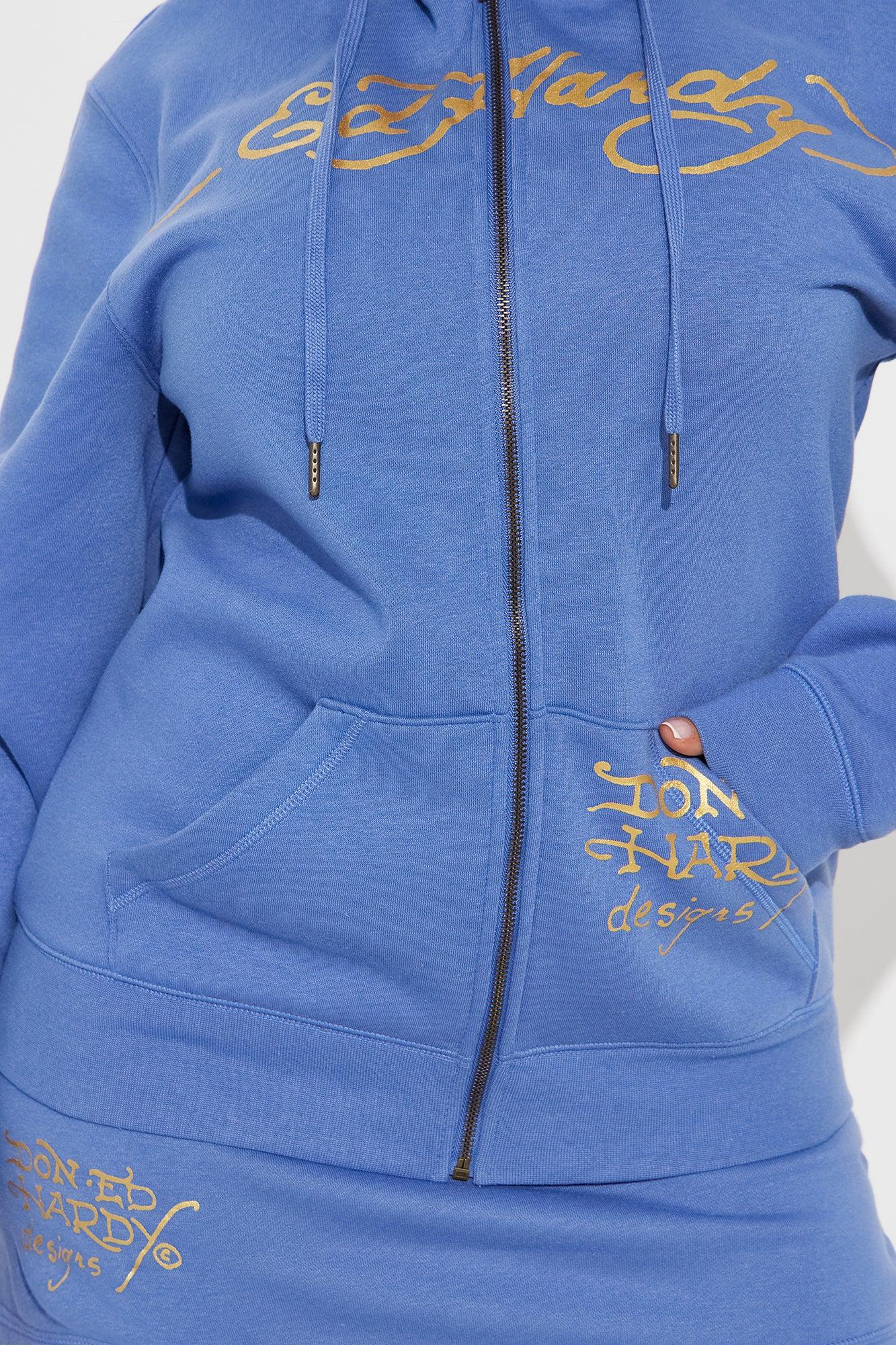 Ed Hardy Tiger Lotus Skirt Set - Blue Product Image