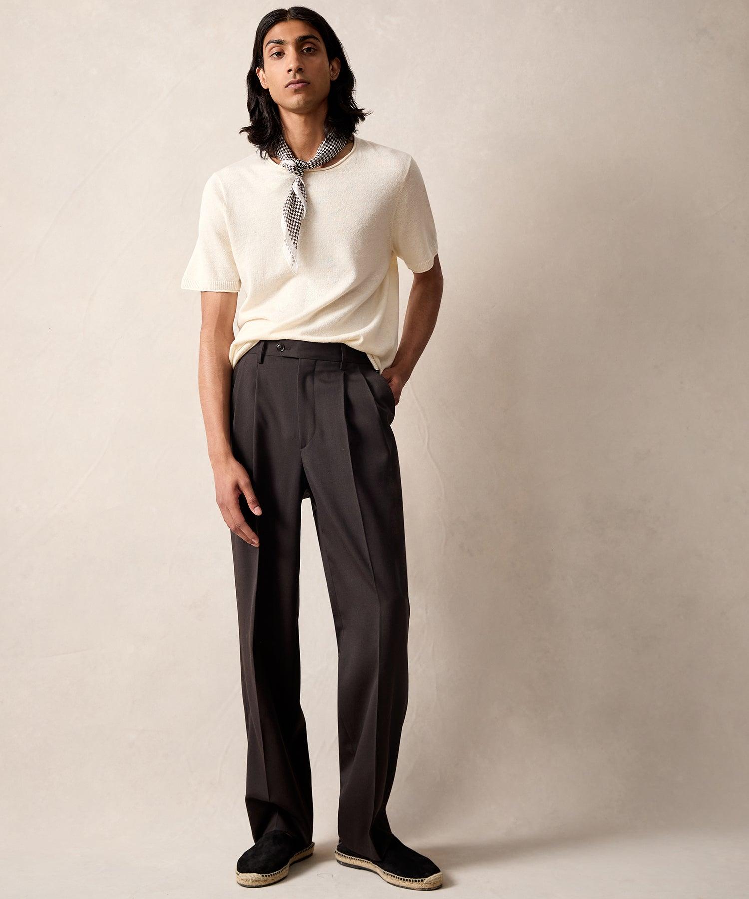 Italian Gabardine Wythe Jacket in Dark Brown Product Image