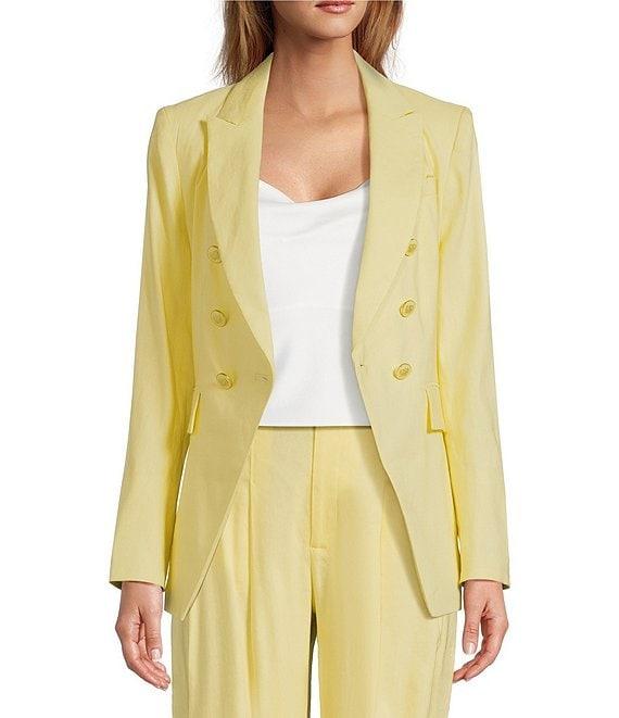 Antonio Melani Aurora Linen Notch Lapel Set-In Sleeve Jacket Product Image
