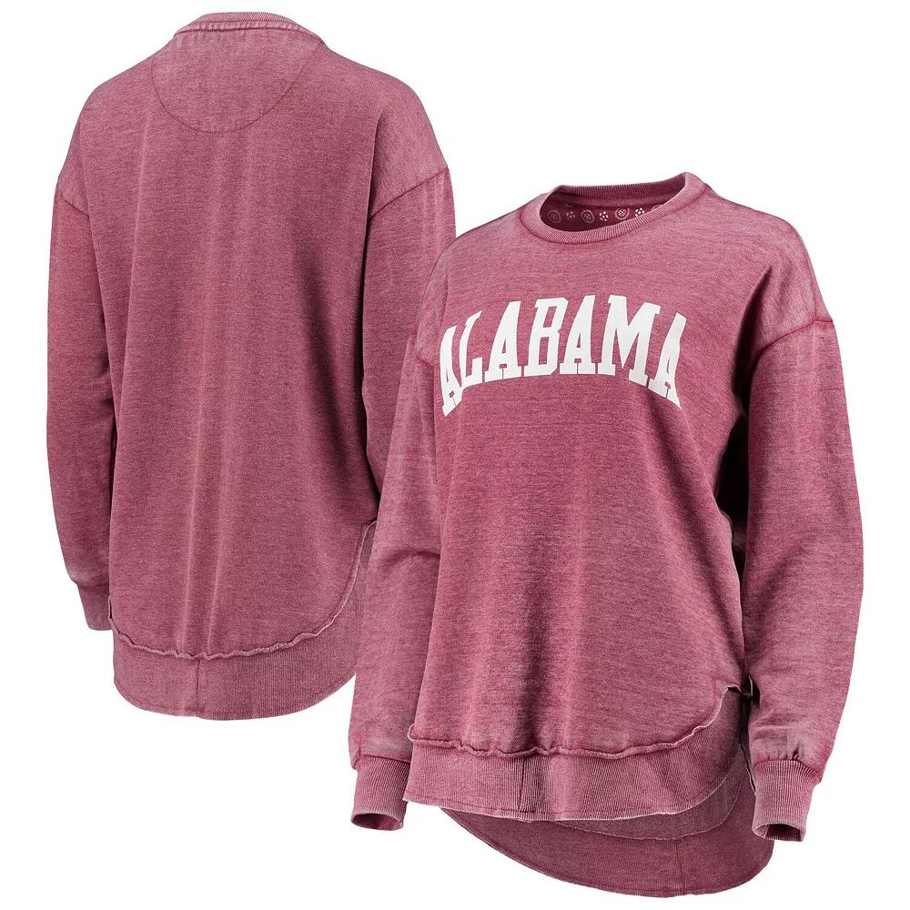 Women's Pressbox Crimson Alabama Crimson Tide Vintage Wash Pullover Sweatshirt,  Product Image