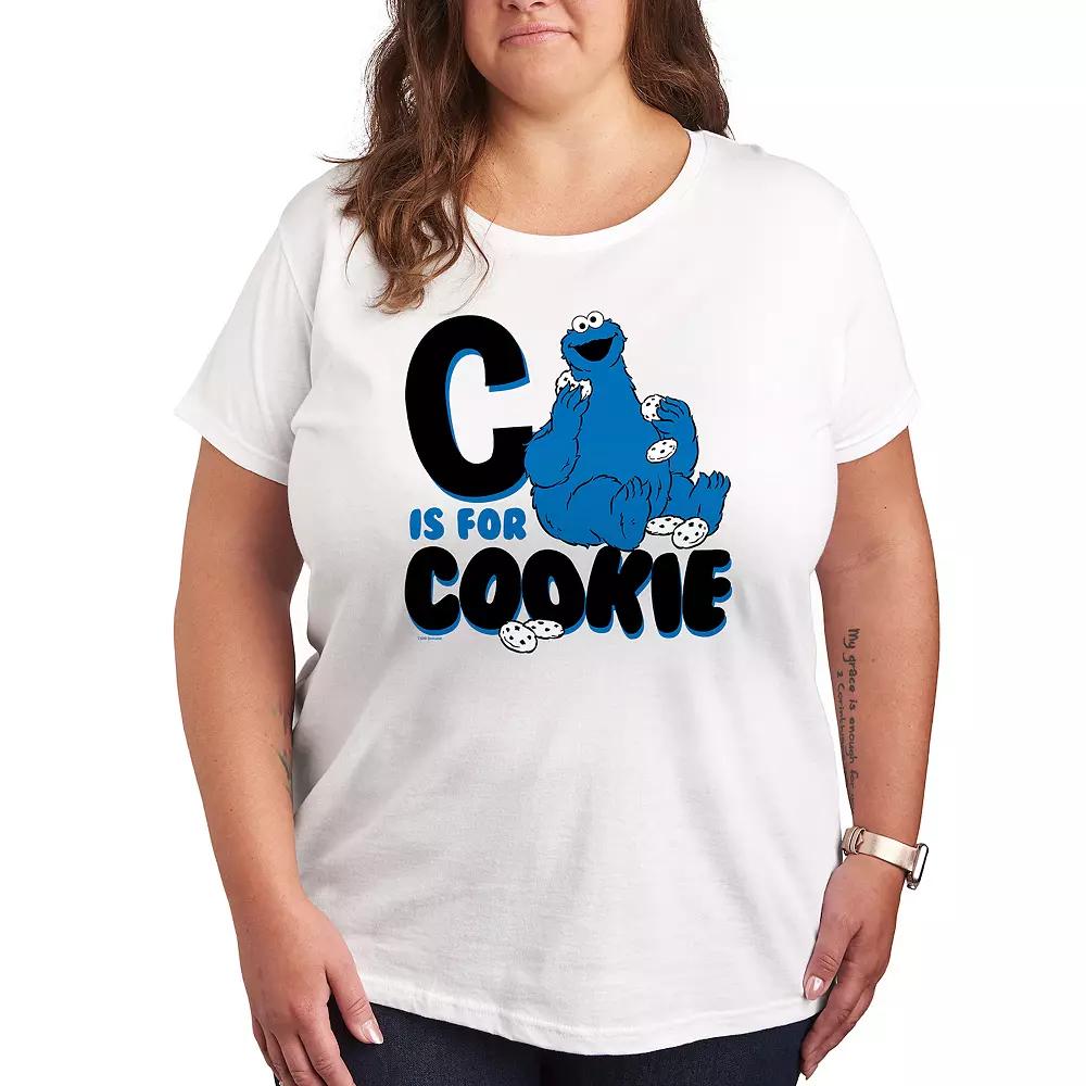 Plus Sesame Street C Is For Cookie Graphic Tee, Women's,  Product Image