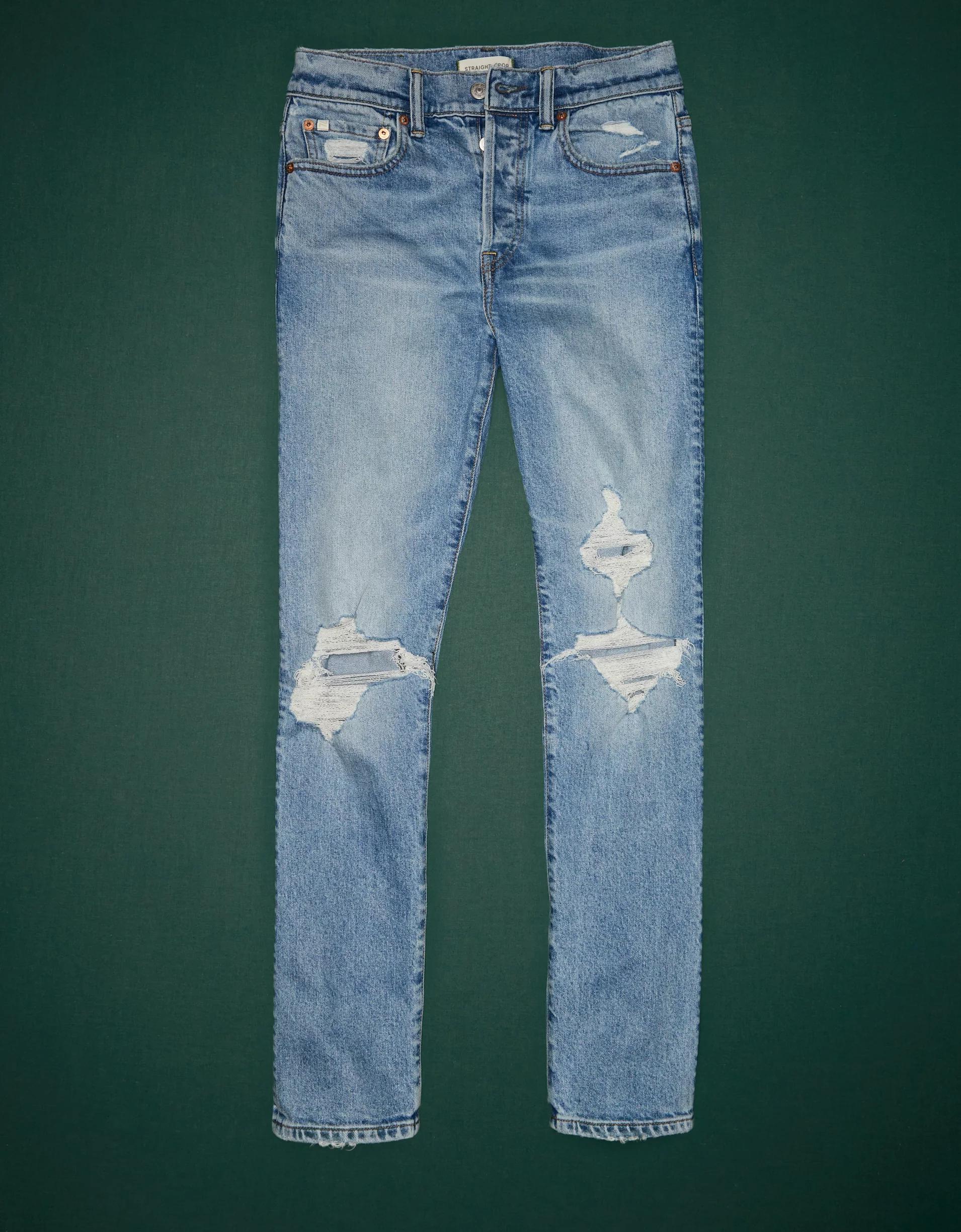AE77 Premium Straight Crop Jean Product Image