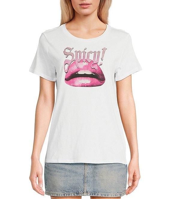 Guess Spicy Lips Short Sleeve Easy Graphic T-Shirt Product Image