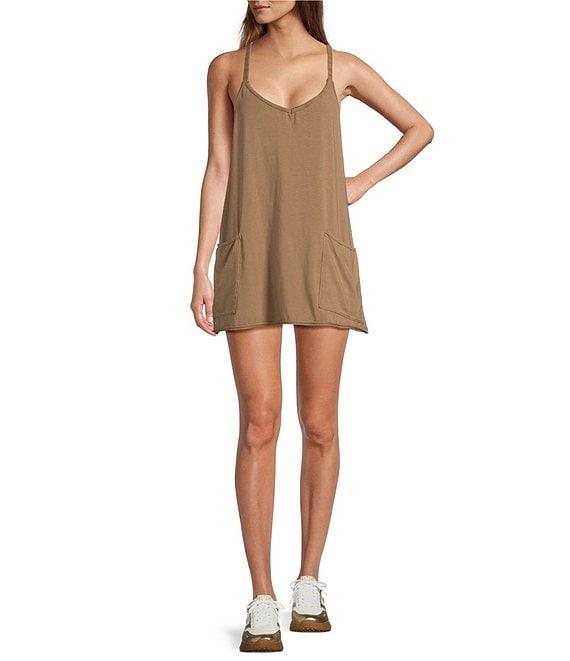 FP Movement Hot Shot V-Neck Sleeveless Patch Pocket Mini Dress Product Image