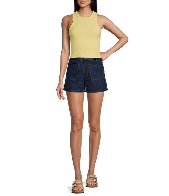 Chelsea & Violet Farrah Denim High Rise Shorts Product Image