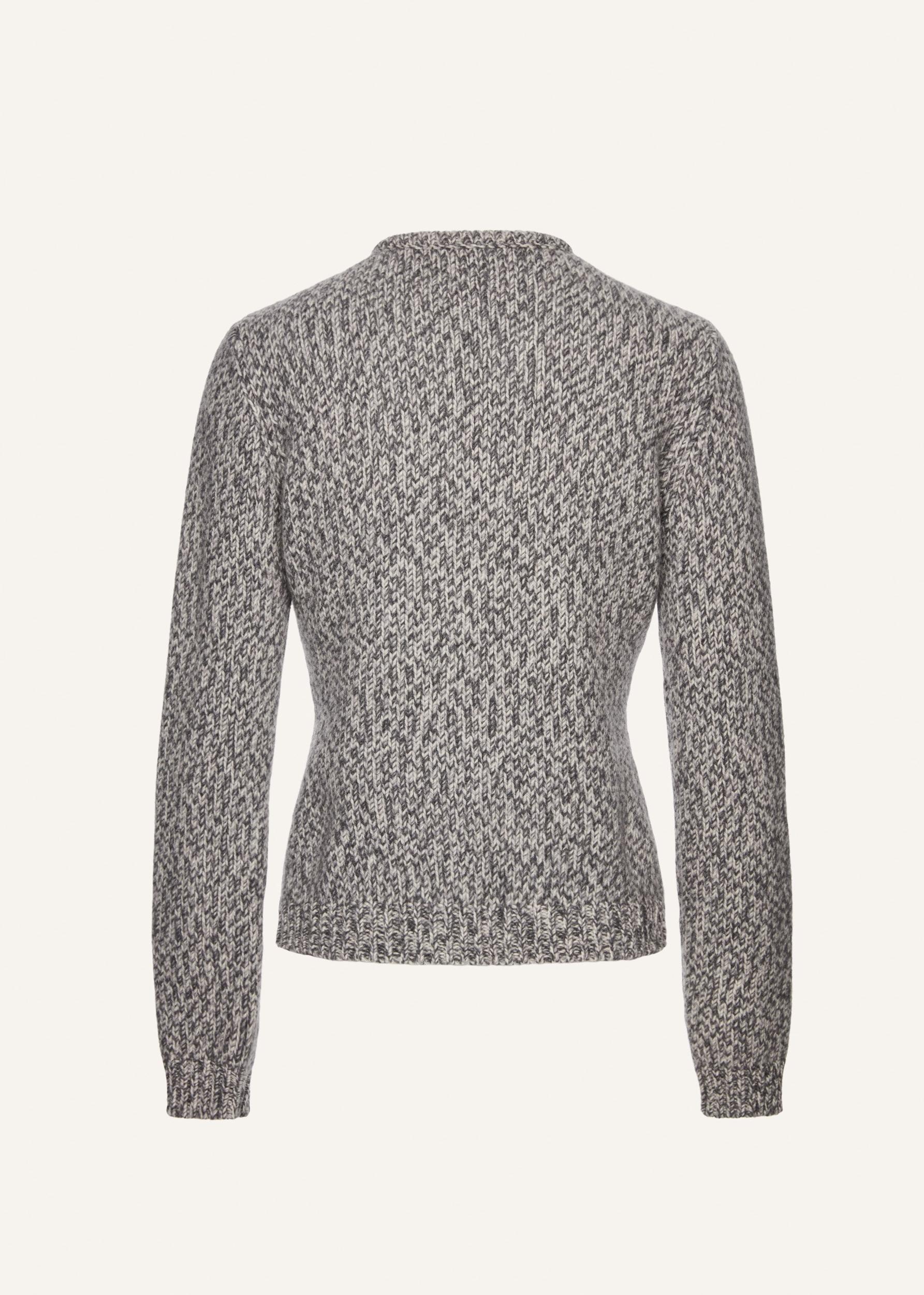 Classic marled cardigan in grey Product Image
