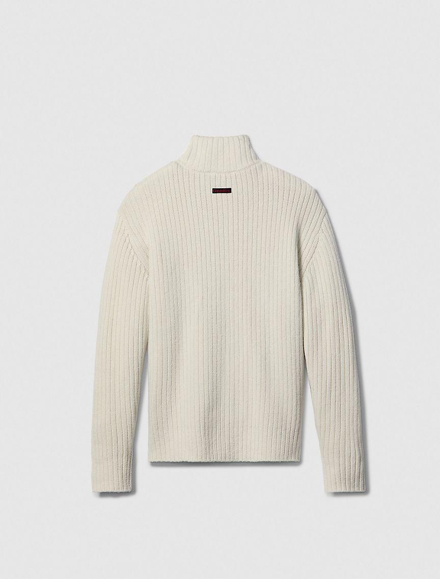 Ribbed Zip Sweater Product Image