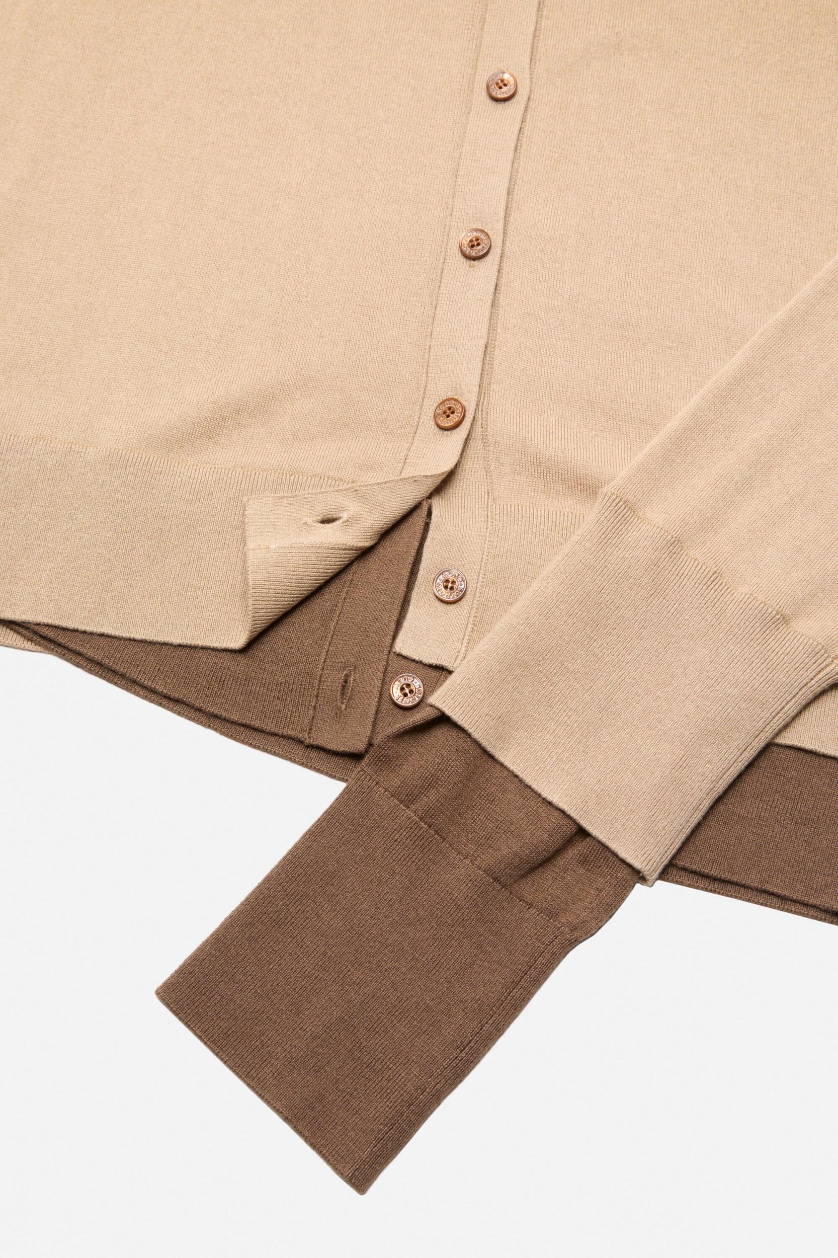 Layered silk cardigan Product Image