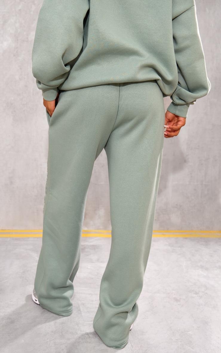 PRETTYLITTLETHING Sage Athletics Club Embossed Straight Leg Sweatpants Product Image