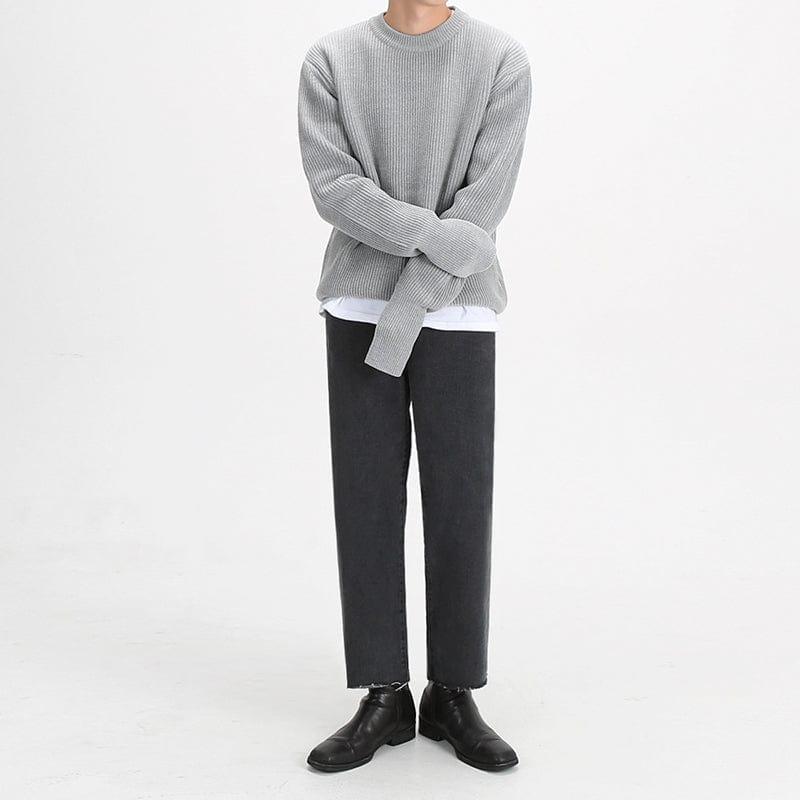 RT No. 3407 KNITTED ROUND NECK SWEATER Product Image