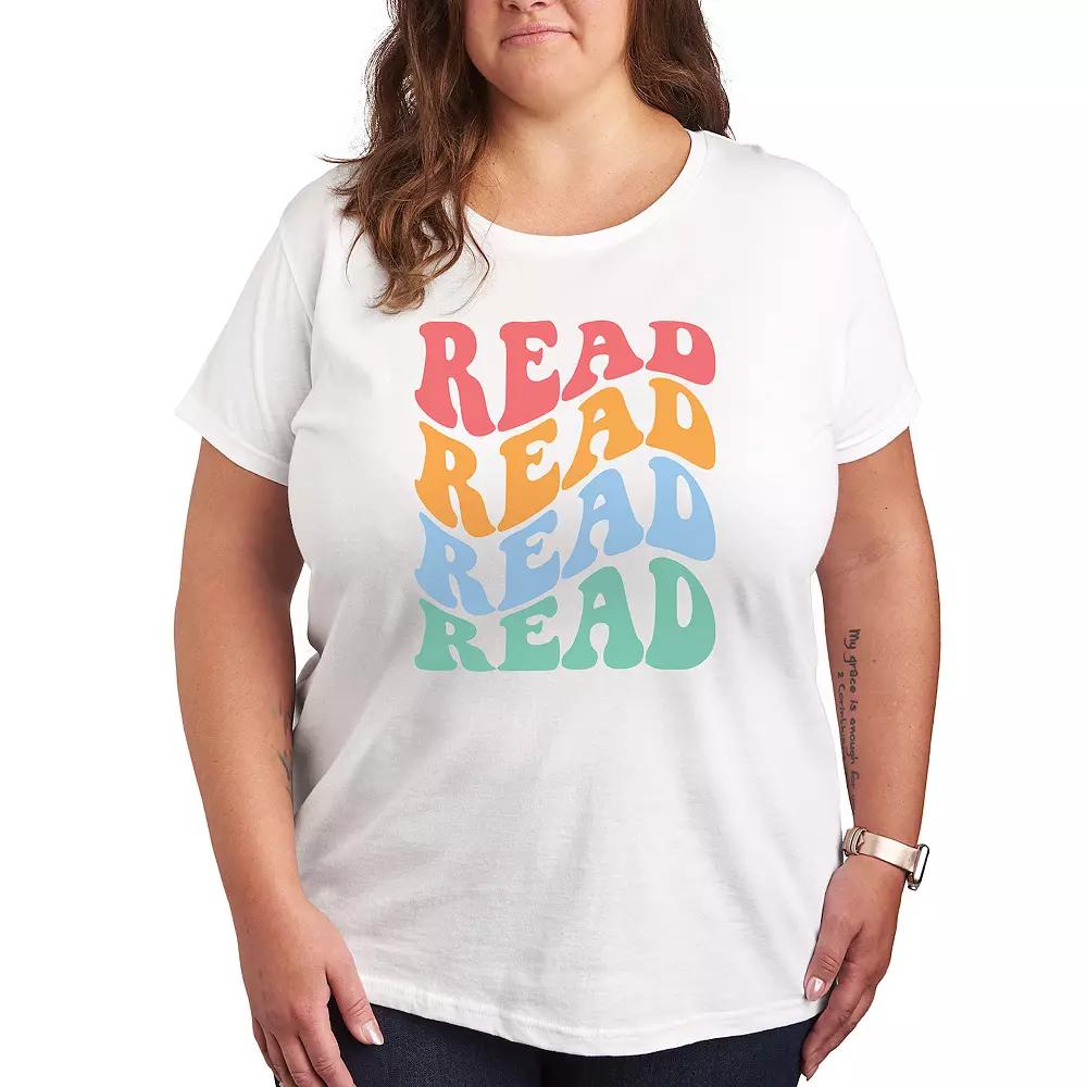 Plus Read Retro Stacked Graphic Tee, Women's,  Product Image