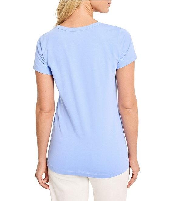 NIC + ZOE Perfect Knit Crew Neck Short Sleeve T-Shirt Product Image