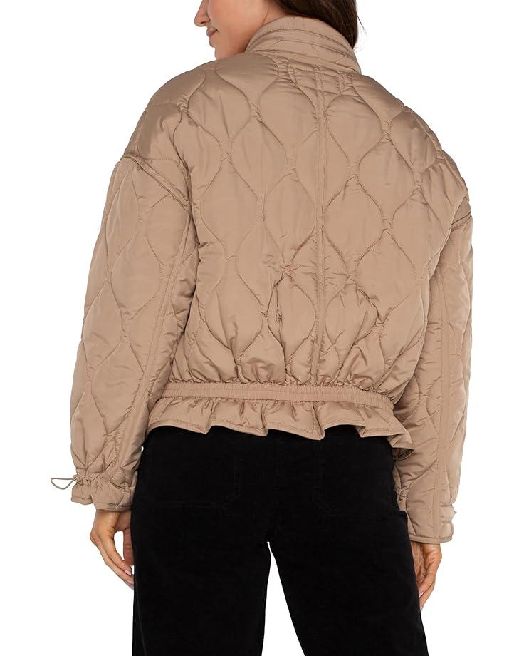 Sleeveless Quilted Front Full Zip Sweater Vest Sweater Yarn Product Image