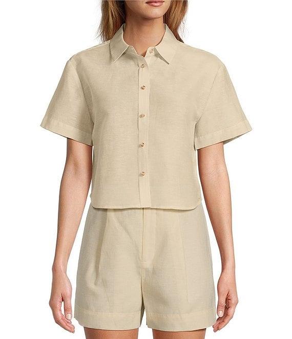Antonio Melani Della Button Front Linen Blouse Product Image