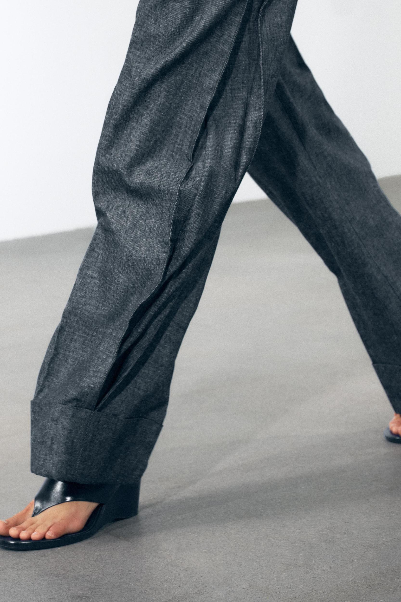 LINEN BLEND PANTS ZW COLLECTION Product Image