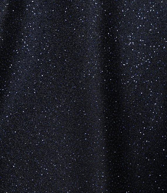 Honey and Rosie Glitter Lace-Up Back Fit & Flare Mini Dress Product Image